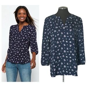 Floral Navy Women's Top